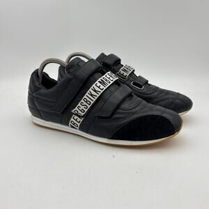 VTG Bikkembergs Bannon Perforated Leather Sneakers Men's 10.5 Strap Shoes